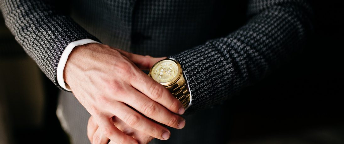 Close up of modern man accessories